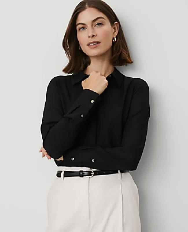 Ann Taylor Petite Satin Modern Shirt made by Ann Taylor