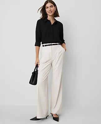 Ann Taylor Petite Satin Modern Shirt sold by Ann Taylor product image thumbnail 2
