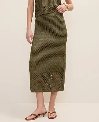 Ann Taylor Petite Crochet Midi Sweater Skirt sold by Ann Taylor product image thumbnail 2