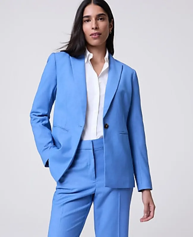 Ann Taylor The Single Button Blazer in Luxe Twill made by Ann Taylor