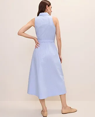 Ann Taylor Petite Striped Collared Halter Midi Dress sold by Ann Taylor product image thumbnail 2