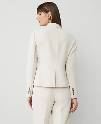 Ann Taylor The Petite Shorter Single Button Blazer in Fluid Crepe sold by Ann Taylor product image thumbnail 2