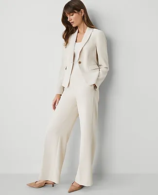 Ann Taylor The Petite Shorter Single Button Blazer in Fluid Crepe sold by Ann Taylor product image thumbnail 3