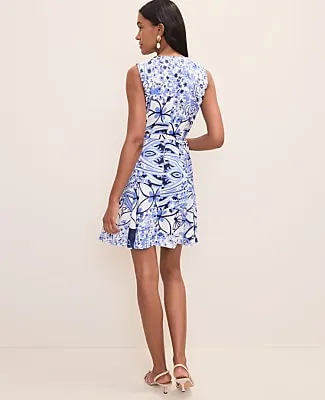 Ann Taylor Petite Paisley Belted Flare Dress sold by Ann Taylor product image thumbnail 2