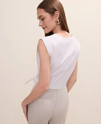 Ann Taylor V-Neck Tie Waist Wrap Top sold by Ann Taylor product image thumbnail 2