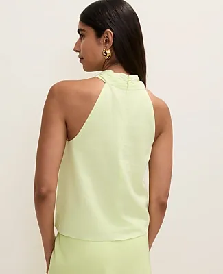 Ann Taylor Twist Halter Top in Linen Blend sold by Ann Taylor product image thumbnail 2