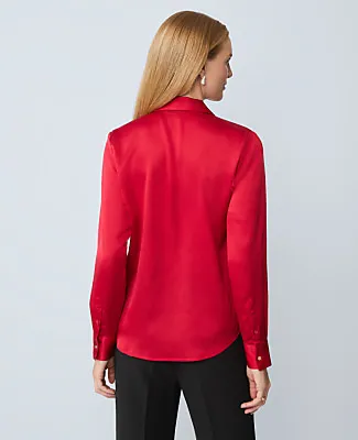Ann Taylor Satin Modern Shirt sold by Ann Taylor product image thumbnail 2