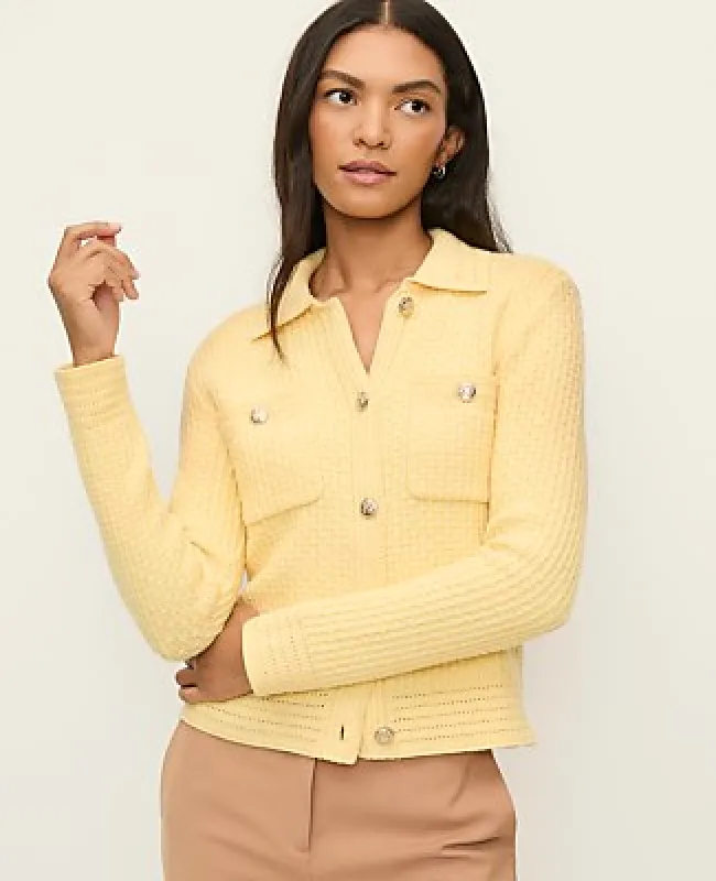 Ann Taylor Textured Stitch Sweater Jacket made by Ann Taylor