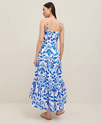 Ann Taylor Petite Paisley Tiered Strappy Maxi Dress sold by Ann Taylor product image thumbnail 2