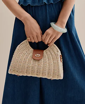 Ann Taylor Weekend Rattan Crossbody Bag sold by Ann Taylor product image thumbnail 3