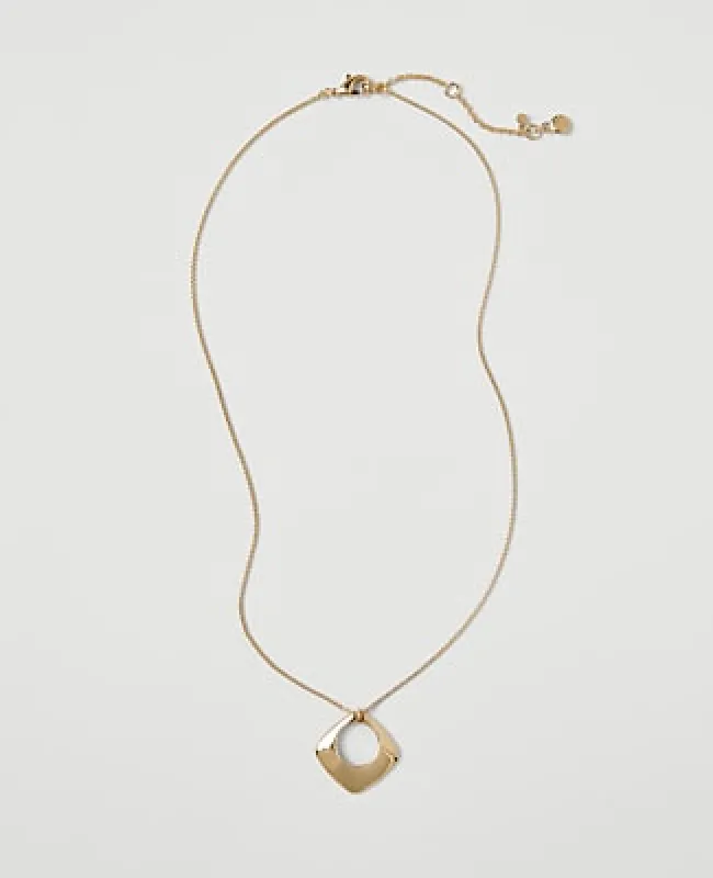 Ann Taylor Open Square Pendant Necklace made by Ann Taylor