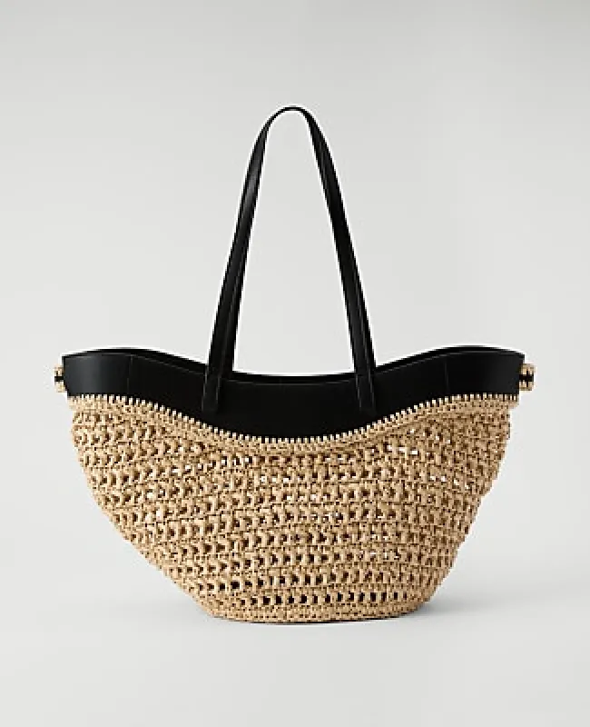Ann Taylor Weekend Straw Tote made by Ann Taylor