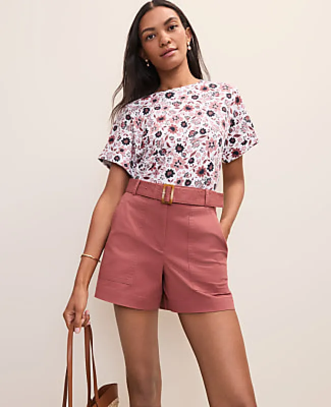 Ann Taylor Petite Weekend Floral Crew Neck Top made by Ann Taylor