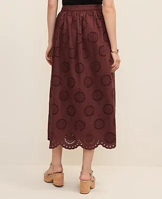 Ann Taylor Petite Weekend Eyelet Gathered Maxi Skirt sold by Ann Taylor product image thumbnail 3
