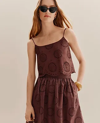 Ann Taylor Weekend Eyelet Tank Top sold by Ann Taylor product image thumbnail 3