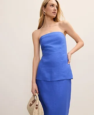 Ann Taylor Strapless Tunic Top in Linen sold by Ann Taylor