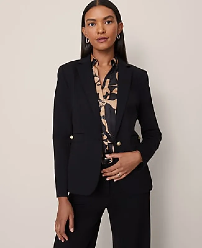 Ann Taylor The Petite Single Button Blazer in Ponte made by Ann Taylor