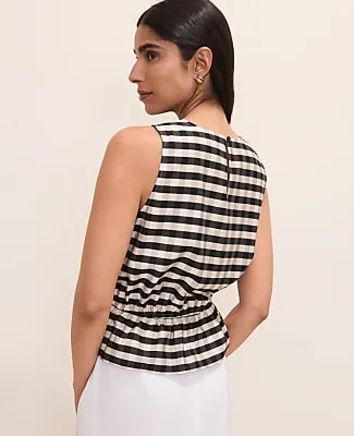Ann Taylor Gingham Peplum Top sold by Ann Taylor product image thumbnail 2