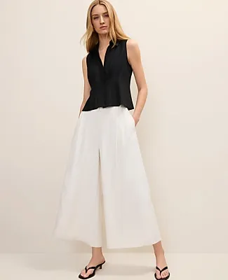 Ann Taylor The Petite Pintucked Culotte Pant sold by Ann Taylor