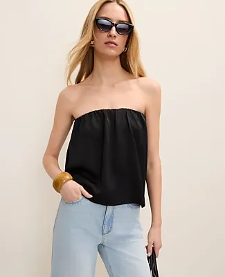 Ann Taylor Strapless Top in Satin sold by Ann Taylor