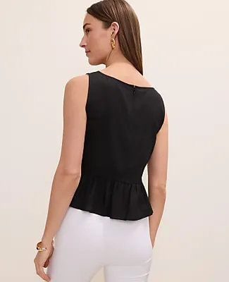 Ann Taylor Peplum Top in Linen Blend sold by Ann Taylor product image thumbnail 2