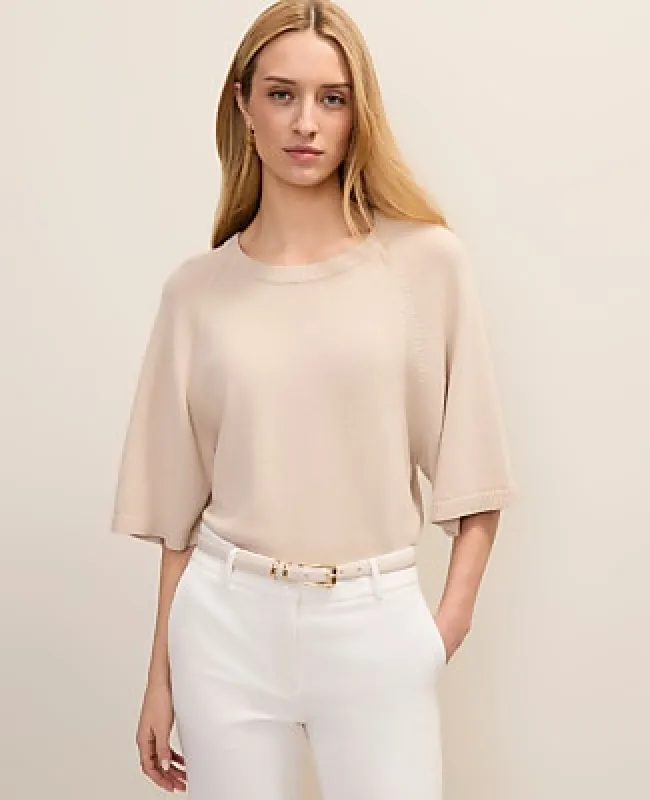 Ann Taylor Raglan Crew Neck Sweater made by Ann Taylor