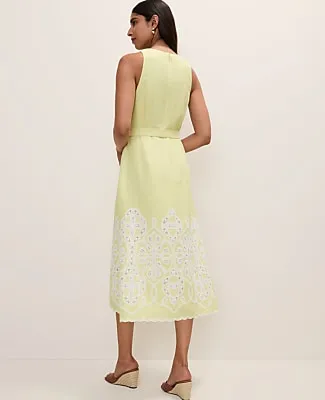 Ann Taylor Petite Eyelet Halter Midi Dress sold by Ann Taylor product image thumbnail 2