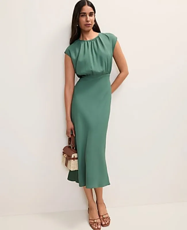 Ann Taylor Gathered Midi Dress made by Ann Taylor