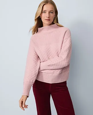 Ann Taylor Weekend Mixed Stitch Sweater sold by Ann Taylor