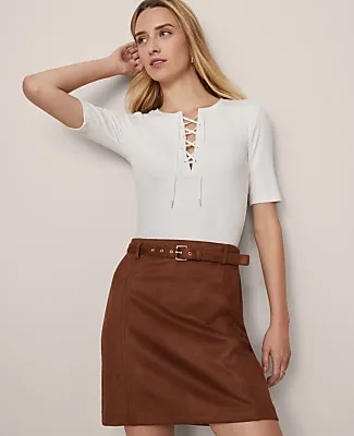 Ann Taylor Weekend Lace-Up Top sold by Ann Taylor