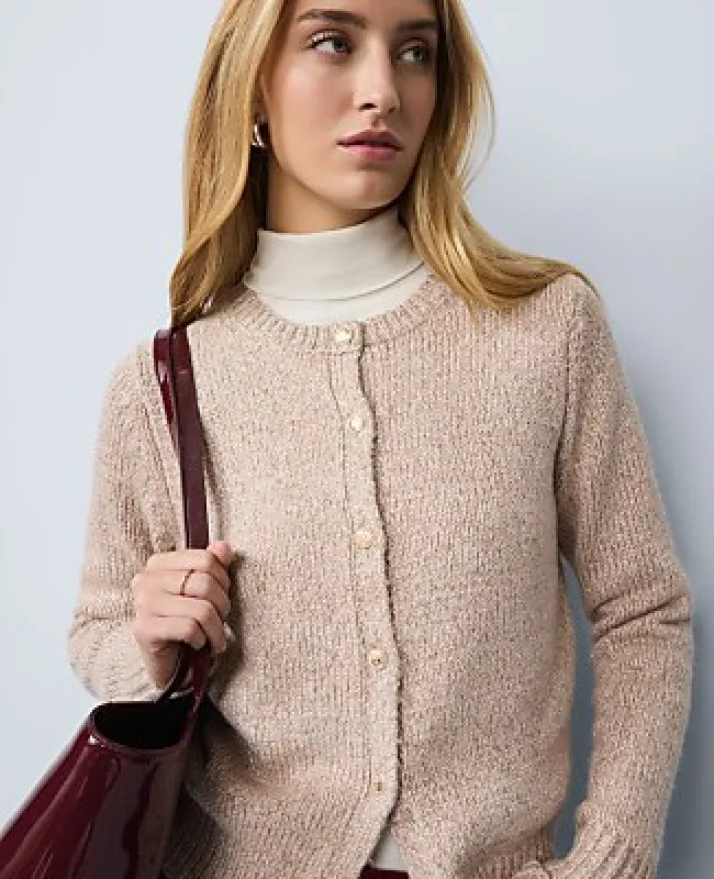 Ann Taylor Petite Weekend Shimmer Cardigan made by Ann Taylor