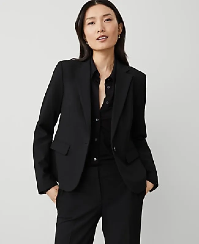 Ann Taylor The Tall Notched Single Button Blazer in Seasonless Stretch made by Ann Taylor