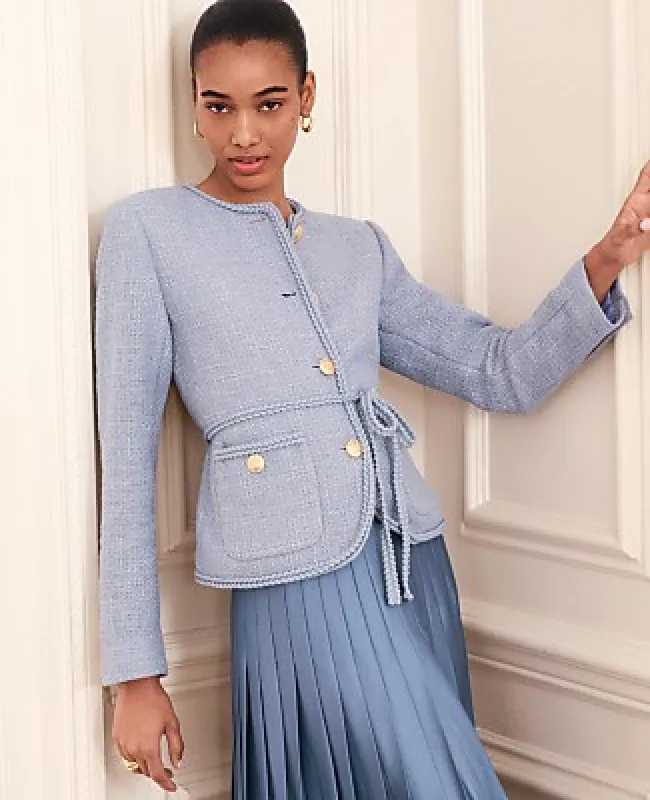 Ann Taylor Tweed Belted Jacket made by Ann Taylor