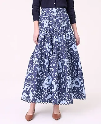 Ann Taylor Weekend Floral Tiered Skirt sold by Ann Taylor product image thumbnail 2