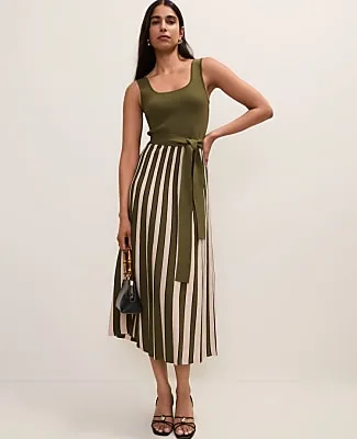 Ann Taylor Petite Striped Square Neck Sweater Dress sold by Ann Taylor