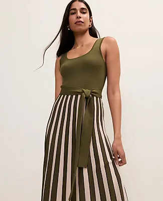 Ann Taylor Petite Striped Square Neck Sweater Dress sold by Ann Taylor product image thumbnail 3