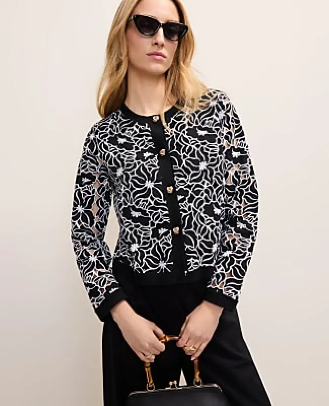 Ann Taylor Mixed Media Cardigan made by Ann Taylor