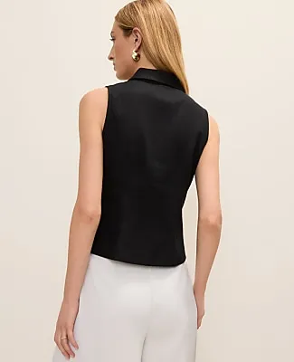 Ann Taylor Petite Sleeveless Flare Shirt in Linen Blend sold by Ann Taylor product image thumbnail 2