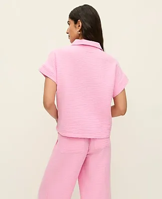 Ann Taylor Relaxed Cotton Gauze Blouse sold by Ann Taylor product image thumbnail 2