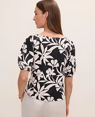 Ann Taylor Floral Boatneck Blouse sold by Ann Taylor product image thumbnail 2