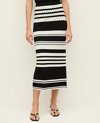 Ann Taylor Petite Striped Woven Midi Skirt sold by Ann Taylor product image thumbnail 2