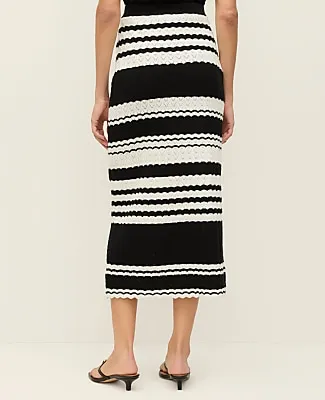 Ann Taylor Petite Striped Woven Midi Skirt sold by Ann Taylor product image thumbnail 3