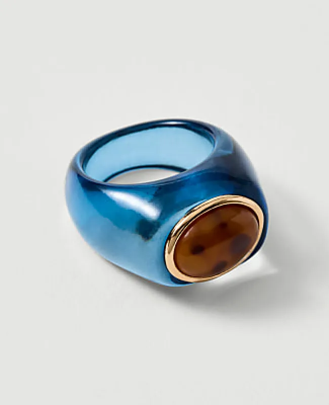 Ann Taylor Metal Stone Ring made by Ann Taylor
