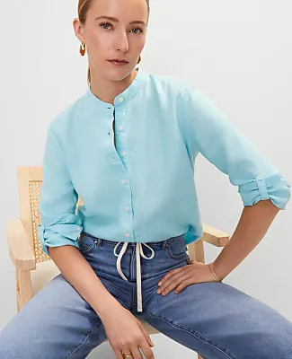 Ann Taylor Relaxed Linen Perfect Shirt sold by Ann Taylor