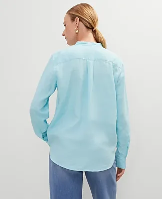 Ann Taylor Relaxed Linen Perfect Shirt sold by Ann Taylor product image thumbnail 2