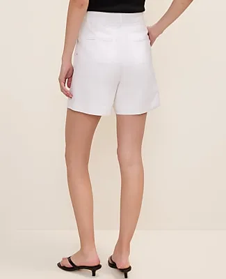 Ann Taylor The Petite Pleated Bermuda Short in Linen Blend sold by Ann Taylor product image thumbnail 3
