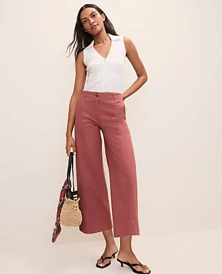 Ann Taylor Weekend Wide-Leg Ankle Pant sold by Ann Taylor