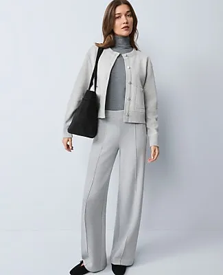 Ann Taylor Petite Weekend Wide-Leg Pant in CloudPlush sold by Ann Taylor