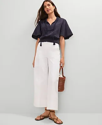 Ann Taylor Weekend Wide-Leg Ankle Pant sold by Ann Taylor