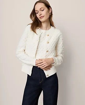Ann Taylor Petite Tweed Cardigan sold by Ann Taylor product image thumbnail 3